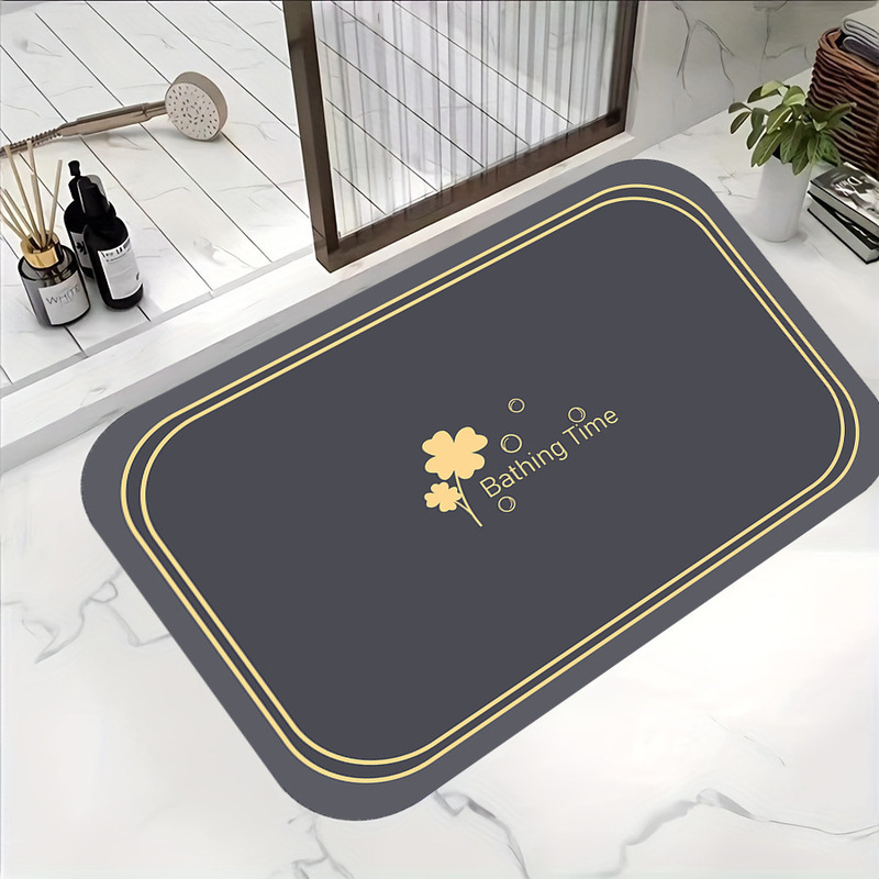 Cross-border wholesale Amazon diatomite quick-dry floor mat for bathroom and restroom entrance, water-absorbent and non-slip foot mat carpet