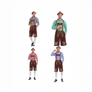 Customized German Oktoberfest Costumes Munich Costumes for Men Adult Stage Role-Playing Costumes Ethnic Style
