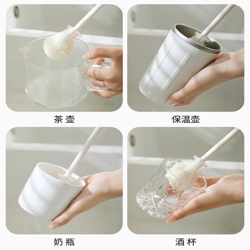 Removable hygienic glass brush for home use