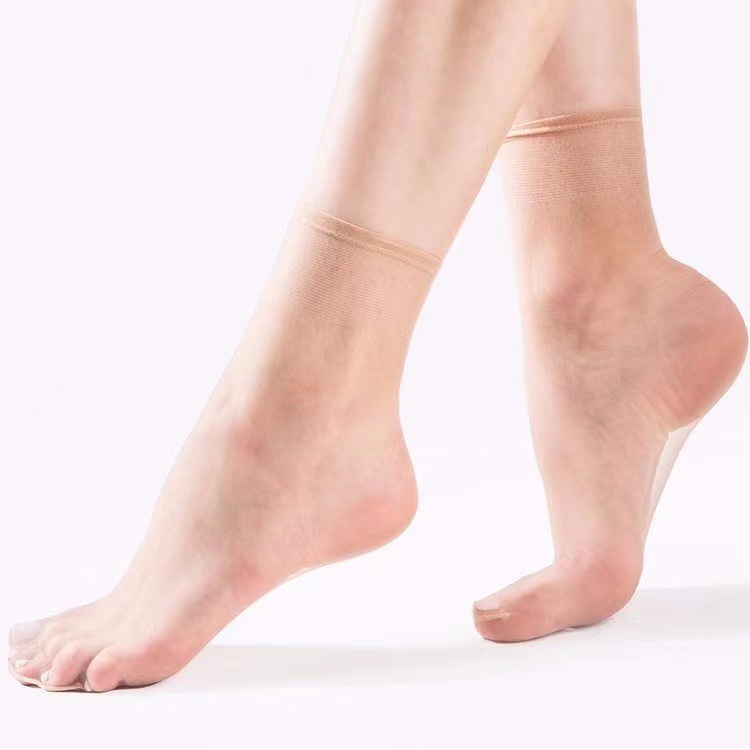 水晶短襪絲襪女夏季超薄超透腳尖透明無痕隱形襪口防勾絲肉色短襪