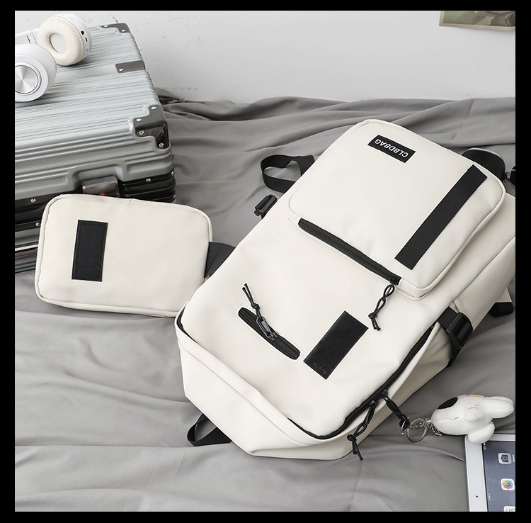 Streetwear Color Block Square Zipper Functional Backpack display picture 11