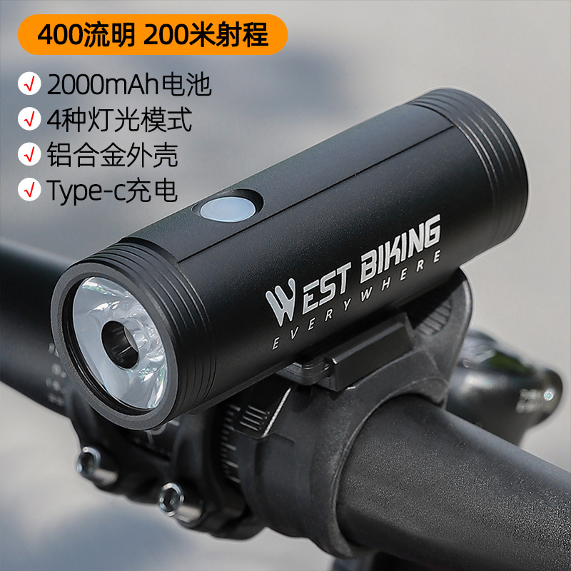 OESTE CICLISMO faro de la bicicleta noche montando luz fuerte linterna niños montando equipo de montar en bicicleta de montaña