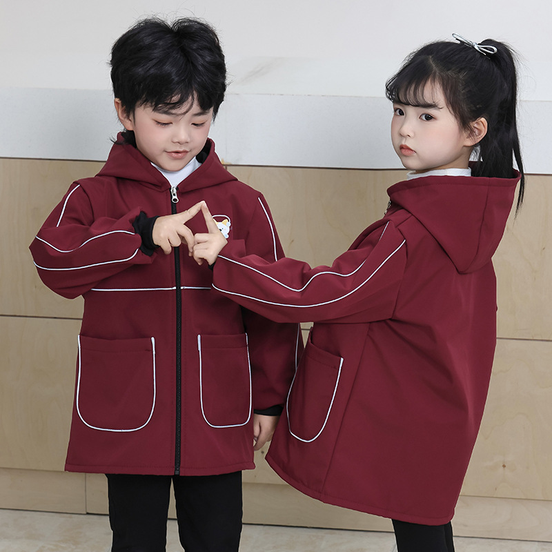 儿童罩衣防水秋冬季新款女童罩衫宝宝小孩吃饭护衣防脏羽绒服外套