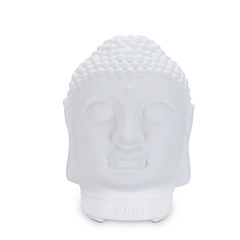Original Manufacturer Creative Ceramic New Buddha Head Incense Burner Ultrasonic Atomizer Home Desktop Humidifier Wholesale