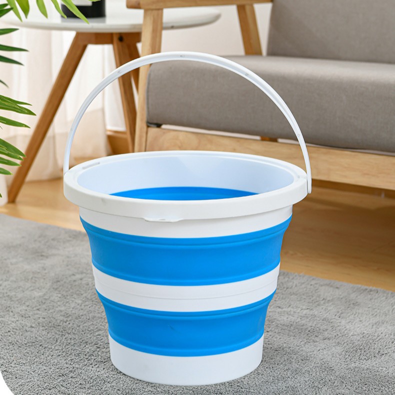 Cross-Border Portable Folding Plastic Bucket for Car Use, Retractable Bucket for Car Washing, Outdoor Fishing, Travel, and Car Water Collection