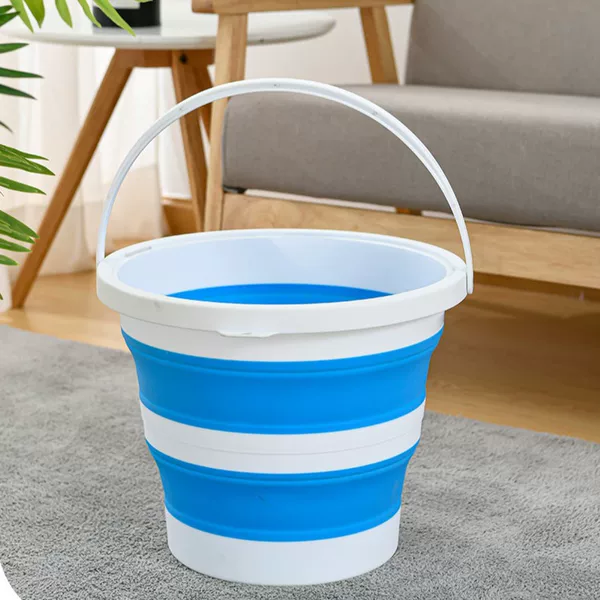 Cross-Border Portable Folding Plastic Bucket for Car Use, Retractable Bucket for Car Washing, Outdoor Fishing, Travel, and Car Water Collection