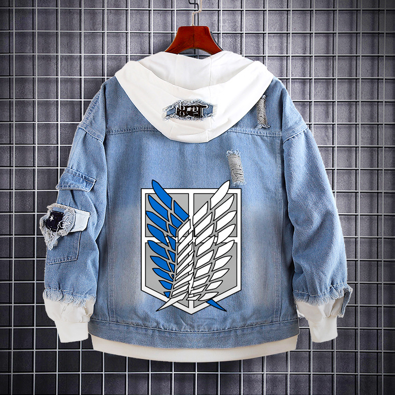 Attack giant denim sweater anime Surrounding Ellen Yegger Tie Tie…