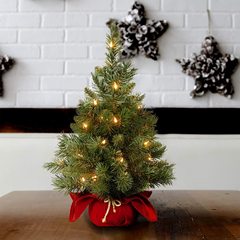 30cm40デスクトップミニ装飾小型クリスマスツリーバッグ赤布木ベースショーウインドーカウンターシーン配置60