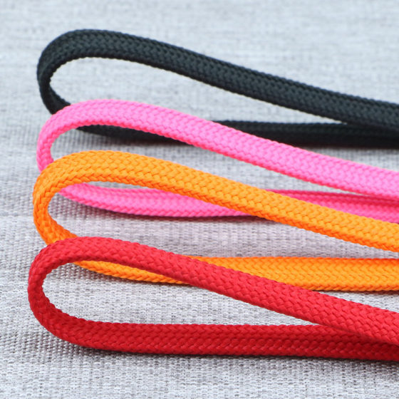 Color hollow core polyester low stretch yarn 3-12mm flat woven rope sports pants waist rope hat rope clothing home textile accessories