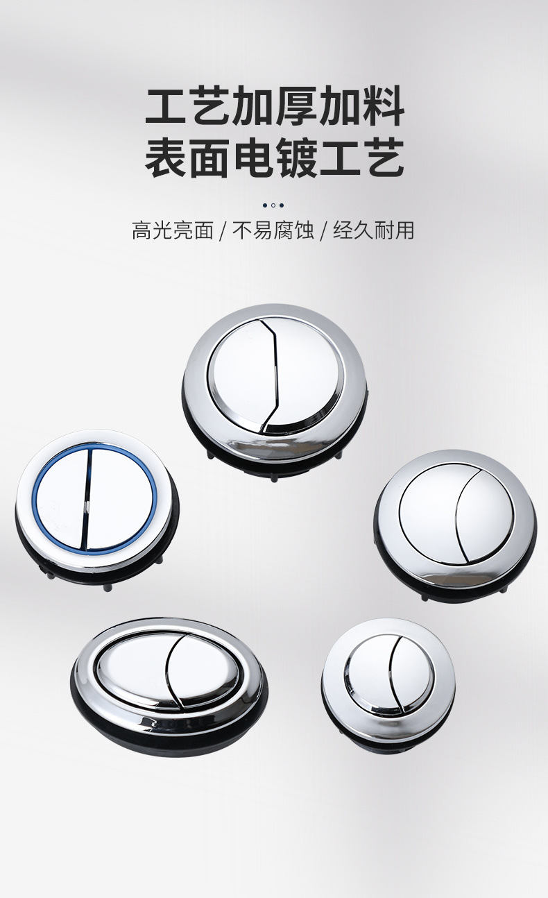 Thickened round toilet, double-button water tank, flush toilet, suction button, toilet accessory, one piece manufacturer undefined