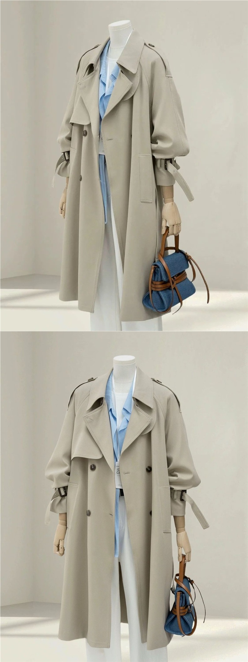 ng2510292 Trendy Stylish Women's Trench Coat, New Spring And Autumn Casual Mid-length British Style Coat_ecoleips.com