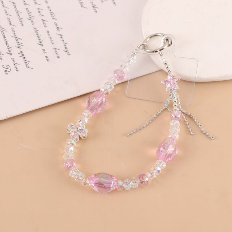 High-end luxury design starry bead phone chain, bag crystal pendant, keychain accessory High-end luxury design starry bead phone chain, bag crystal pendant, keychain accessory