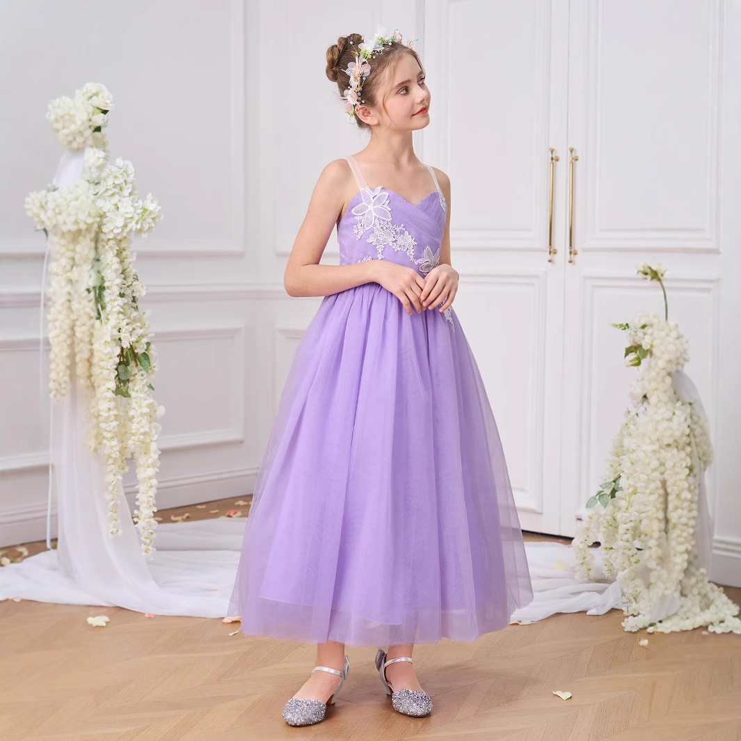 2025 primavera y verano nuevos vestidos para niños vestidos de princesa vestidos de fiesta de moda para niñas vestidos de cumpleaños para bebés vestidos de noche