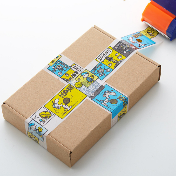 Thankyou cinta adhesiva de embalaje rosa, sello de red, cinta de sellado, cinta de impresión de dibujos animados, fabricante al por mayor