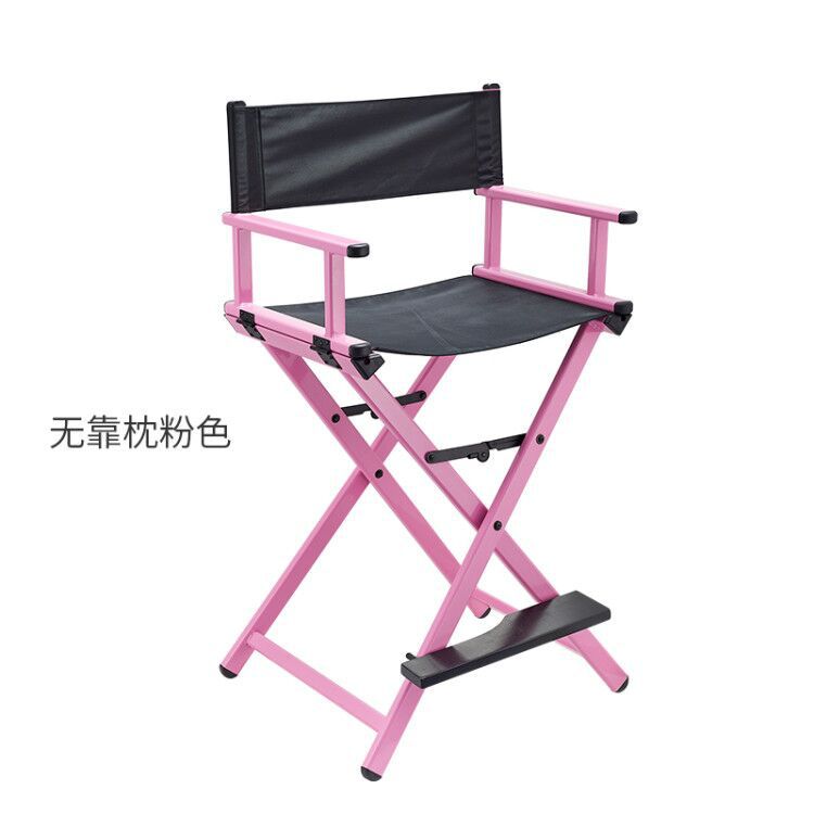 Maquillaje profesional silla de maquillaje plegable simple silla de maquillaje plegable de aluminio portátil al aire libre respaldo silla de maquillaje pies altos