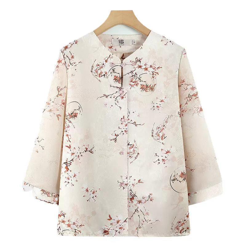 Летняя рубашка для мамы, летняя рубашка в стиле бабушки, одежда для пожилых людей, женские свободные кардиганы.