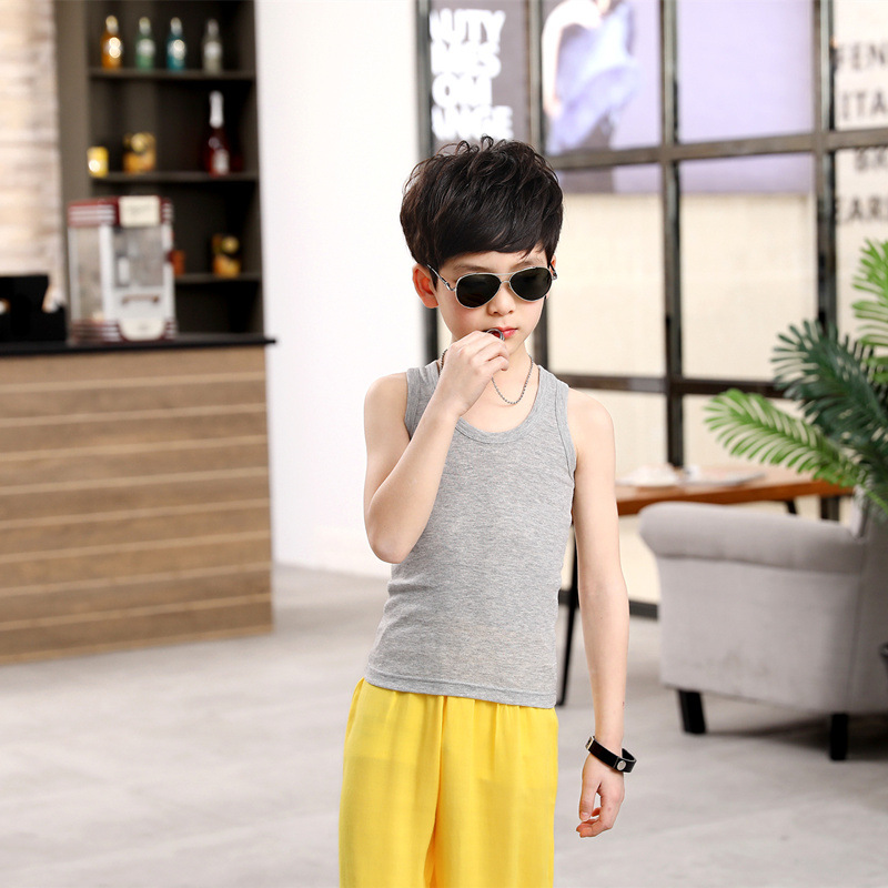 Camiseta de algodón para niños en forma de I para niñas pequeña camisola para niños ropa interior para niñas de verano
