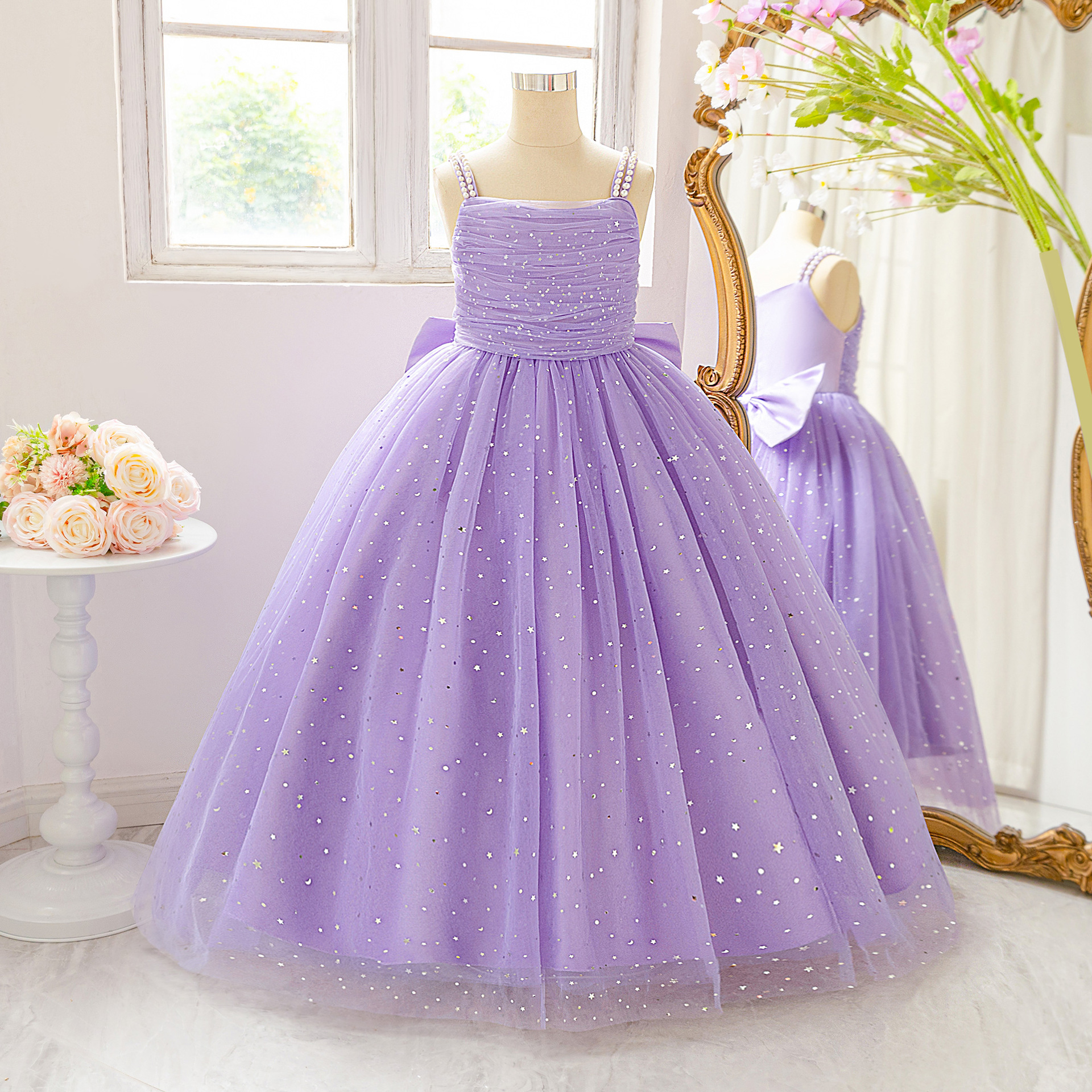 Vestido de cumpleaños de niños transfronterizos vestido de novia esquinilla vestido de piano vestido de noche de princesa