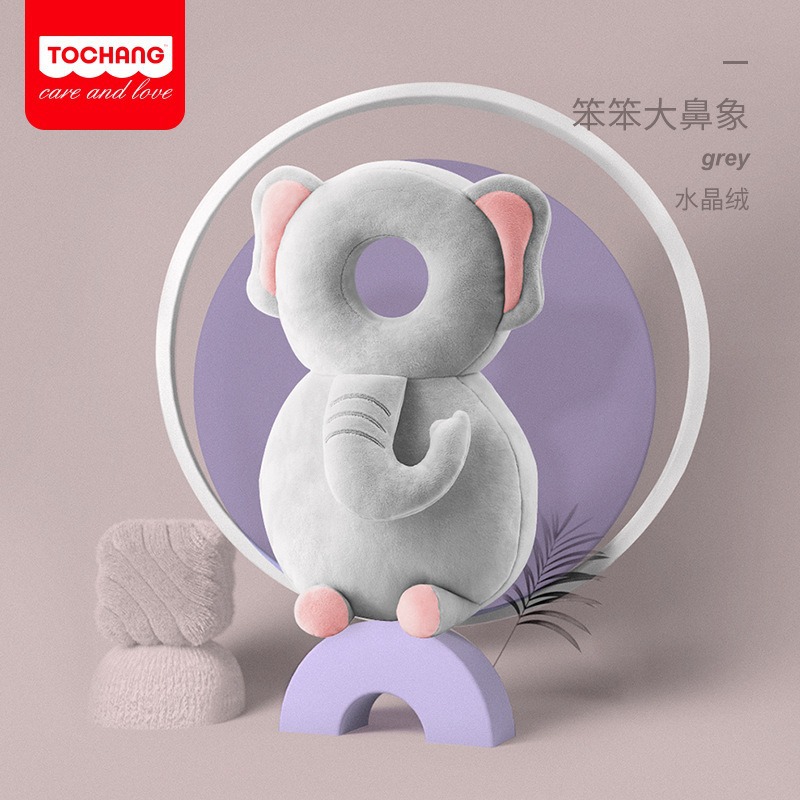 Niños de cristal vello anti-caída almohada de cabeza multicolor opcional juguete bebé lindo caricatura almohada bebé casco al por mayor