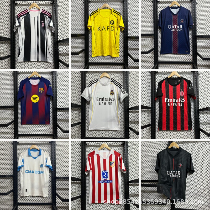 2526 Season Thai Version Football Jerseys Riyadh Inter Milan Atletico Madrid Paris Barcelona Real Madrid Ac Juventus Miami Jerseys