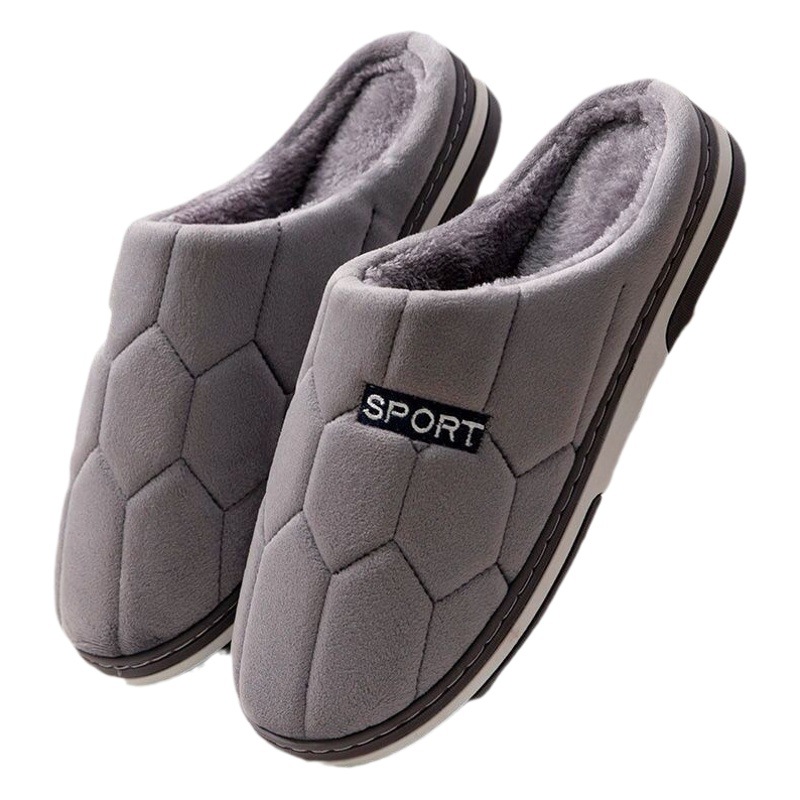 Pantuflas de algodón para hombre para otoño e invierno, pantuflas cálidas de interior antideslizantes con suela blanda, pantuflas gruesas y cálidas para hombre para invierno.