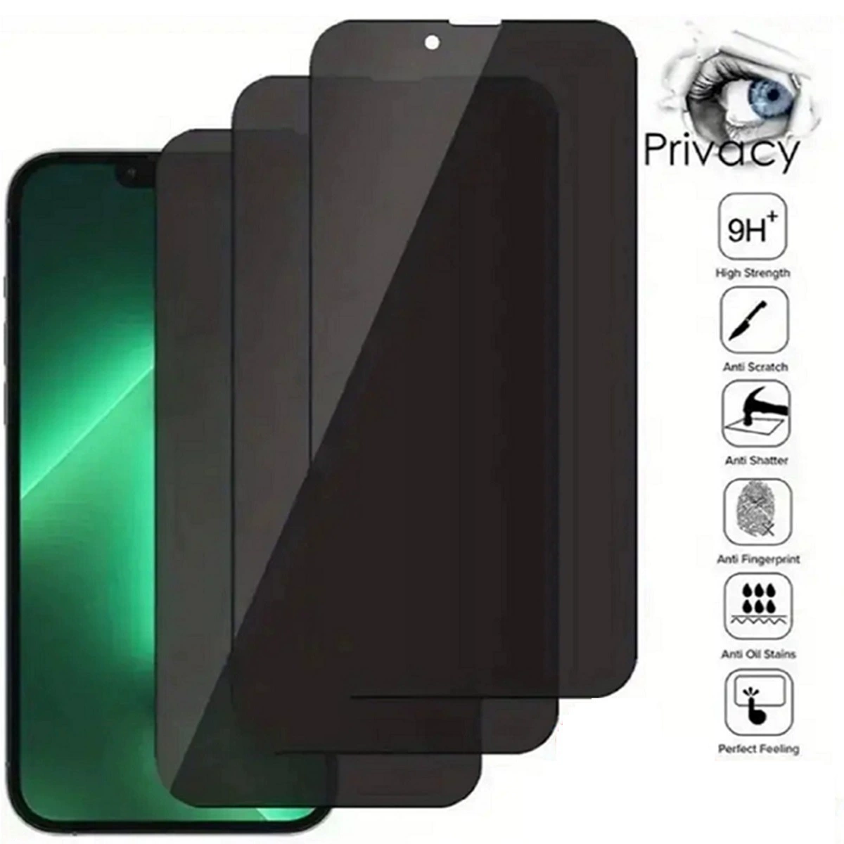 Подходяще для iPhone 17 16 15 14 13 12 11 Защита экрана с приватностью защитное стекло