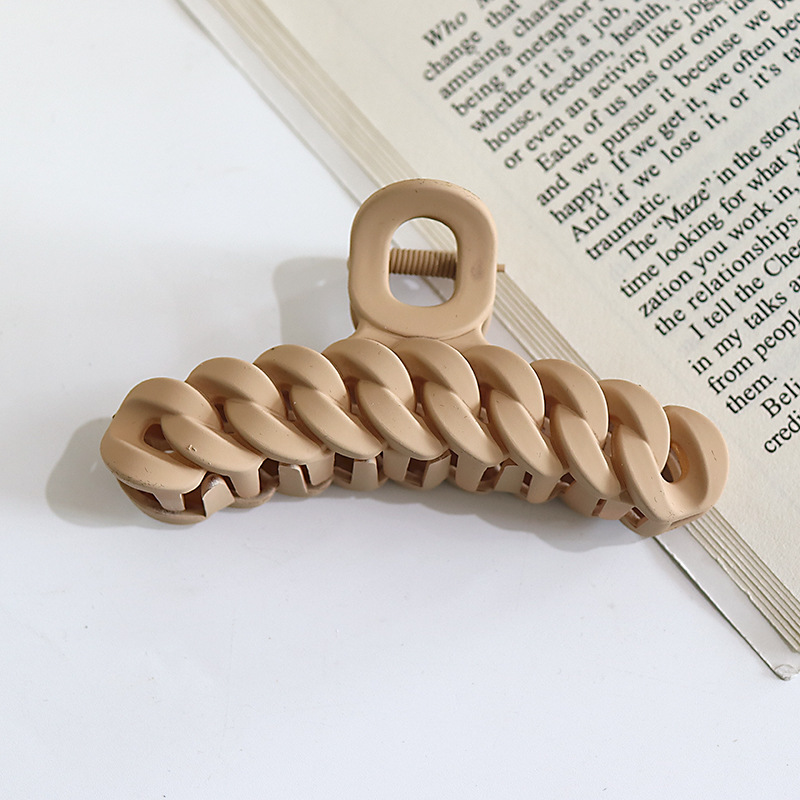 Internet celebridad clip de pelo francés de las mujeres de gran parte posterior de la cabeza horquilla clip de tiburón de alto grado agarre del pelo clip de pelo tocado