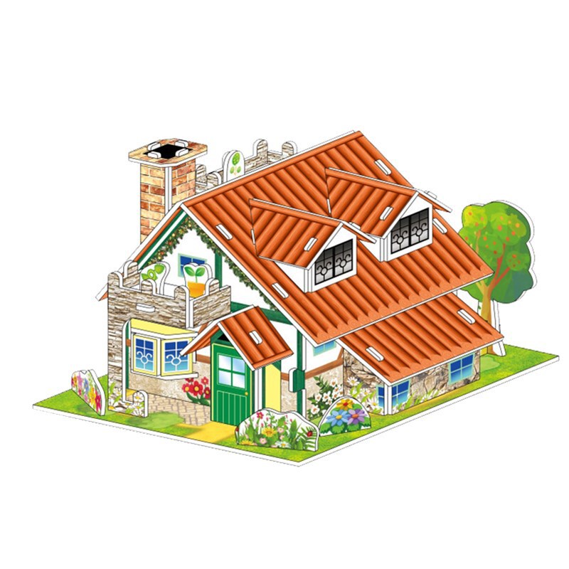 3d立体パズル子供親子玩具建築家手作り益智紙模型プレゼント|undefined