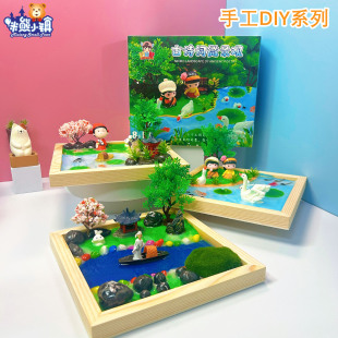 ��ͯDIY���z΢���^������������b����ճ��ľ��ֲ���쾰���