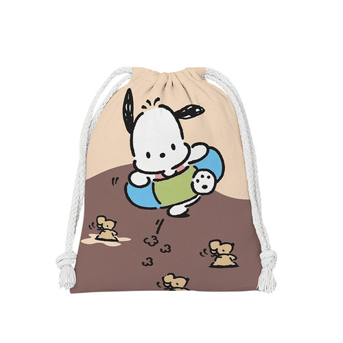 Cute Dachshund Zipper Pouch Cartoon Small Fabric Bag Student Mess Storage Bag Makeup Bag Portable Toiletry Bag
