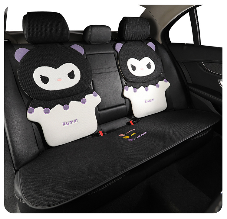 2025 New Kuromi Linen Car Seat Cushion Four-Piece Set