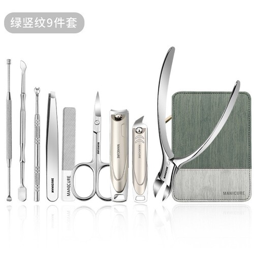 Foreign trade gift nail clipper set, nail scissors can be printed with logo, oblique nail groove, eagle-beak pliers, anti-splash, pedicure and eyebrow trimming