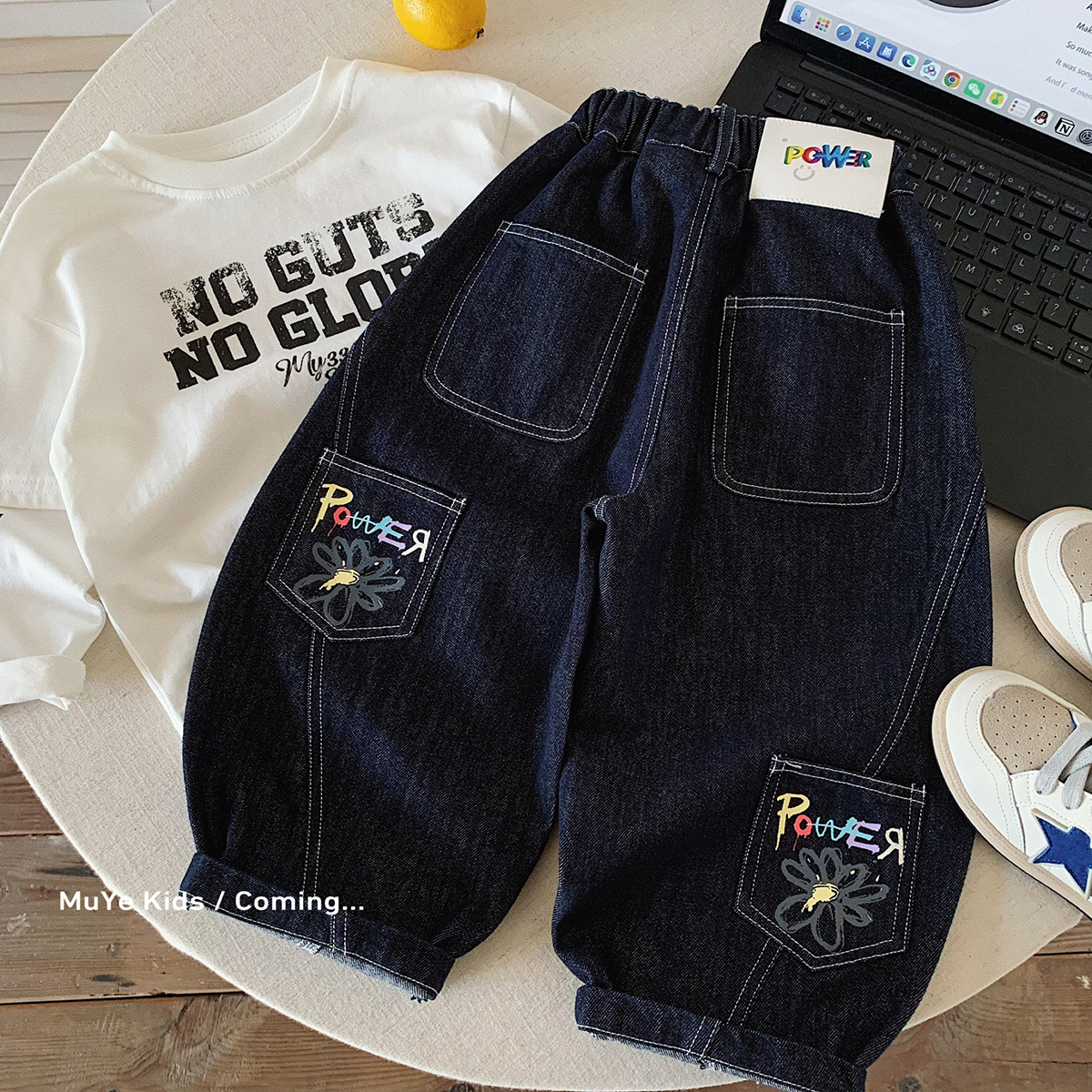 Demi-season fashionable jeans for boys