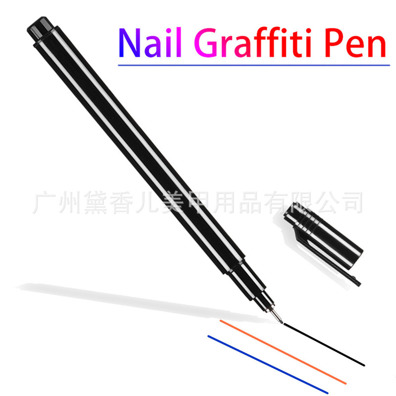 Japanese-style nail art graffiti pen nail art pen color drawing pen drawing line for beginners simple and convenient light-free