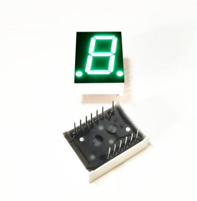0.8英寸1位左右脚翠绿/纯绿数码管8102AGG/BGG 0.8寸 共阳 共阴
