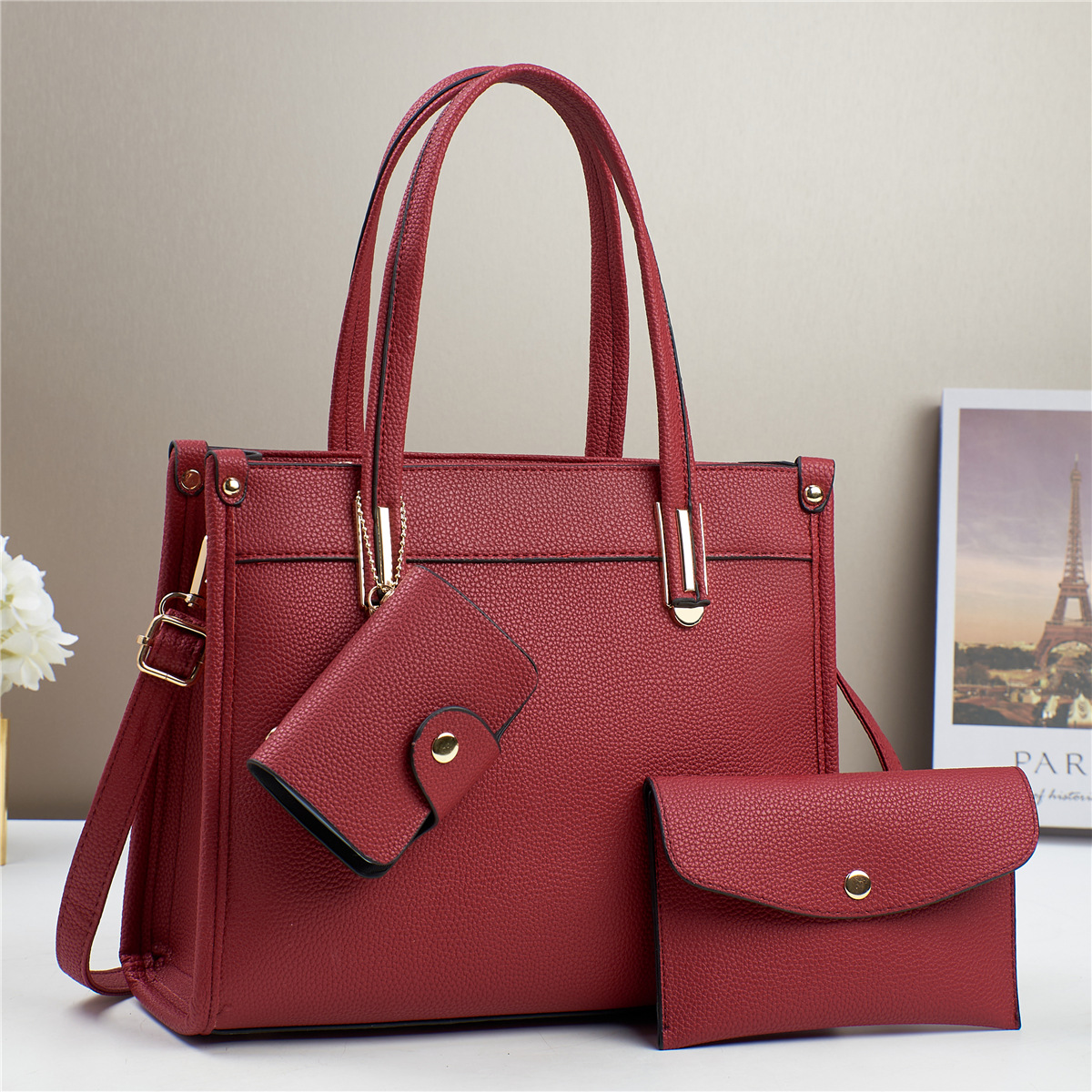 Fabricantes bolsos de comercio exterior mujeres 2025 nuevo bolso de mano mano textura de hombro liso inclinado bolso de moda de mujer coreana