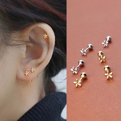 7211 ネジショートポール五葉の花ステンレス鋼ローズフラワー耳骨ネイル女性の耳ピアスイヤリングメーカー