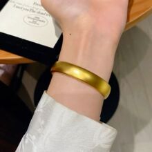 爆款古法传承轮胎宽版手镯女越南沙金色仿金色实心久保色时尚高端