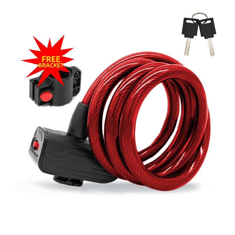 Cerradura antirrobo de bicicleta gruesa con soporte anti-shear cerradura de llave de vehículo eléctrico cerradura de anillo cerradura de bicicleta image 23