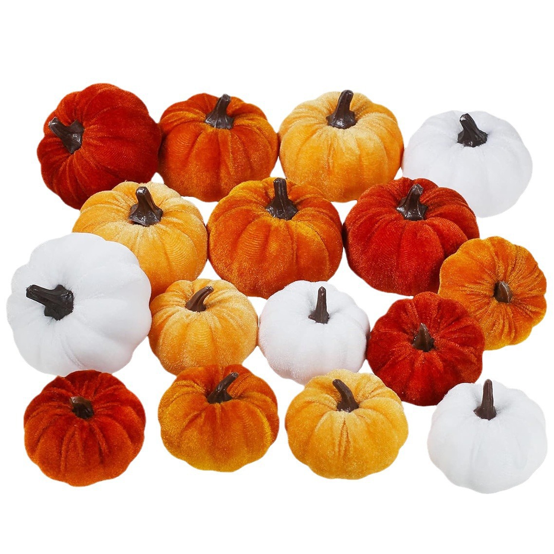 simuleret flannel græskardekoration Halloween Thanksgiving farvet klud græskarpakke festivaldekoration_voghion.com