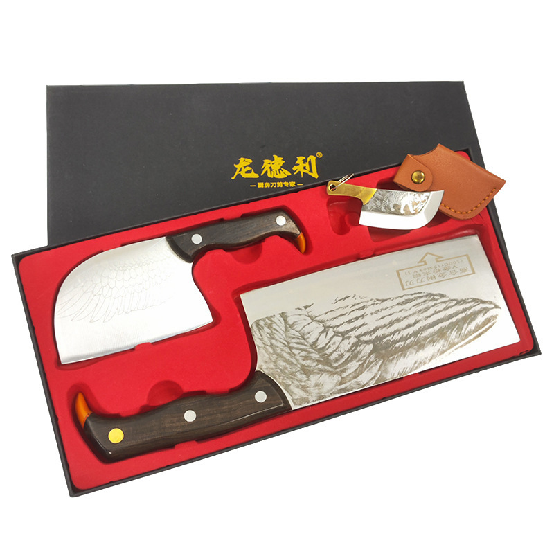Cuchillo de cocina de cocina de acero inoxidable cuchillo de cocina de cuchillo de cocina comercial de corte de carne de hoja abierta cuchillo doméstico combinación de corte