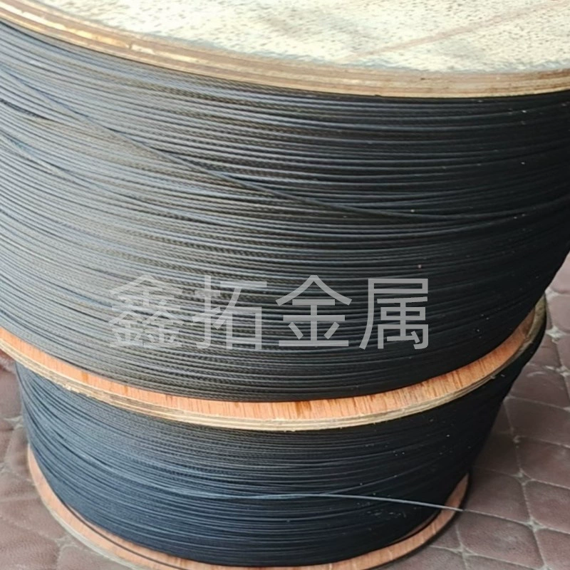 304 черный стальной канат черный стальной канат из нержавеющей стали 316 материал окислительный стальной канат