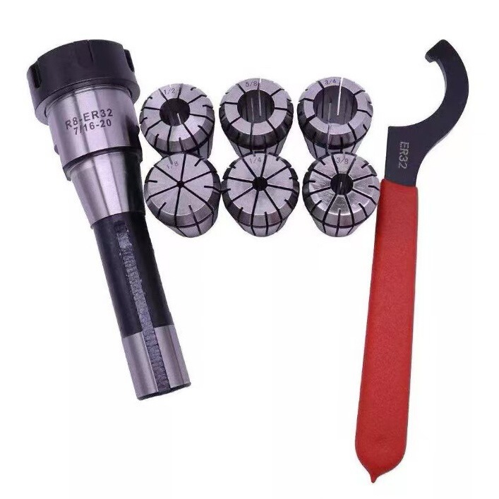 Factory production R8-ER32-7/16 inch hole ER32-6PCS suit quenching and hardening large amount of postage Factory production R8-ER32-7/16 inch hole ER32-6PCS suit quenching and hardening large amount of postage