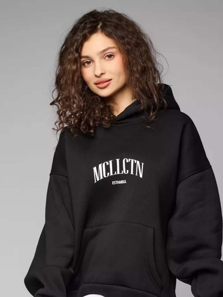 Felpa con cappuccio ampia e comoda, nuova, autunno inverno, design semplice, stampa, oversize, versatile, top._voghion.com