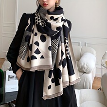 H 10891 Polka Dot Scarf Shawl ����Χ������ ����ѷŷ���羳��