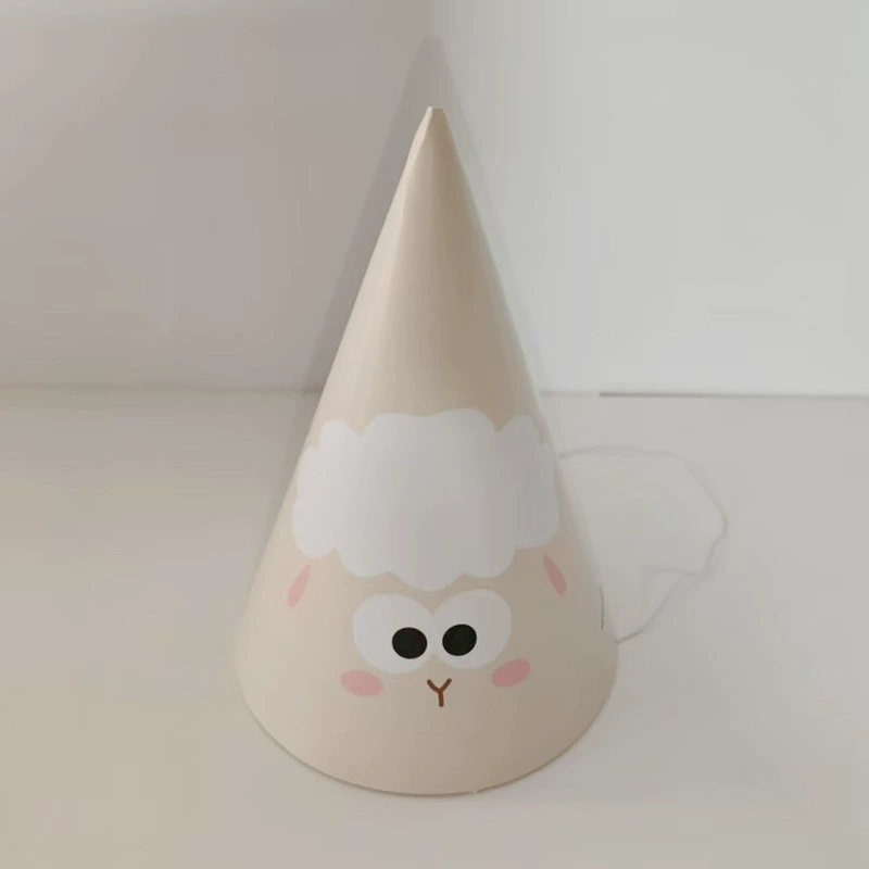 Новая Capibala Party Hat бабочка детские мультсериалы День Рождения бумажная шляпа Острый колпак 16 см