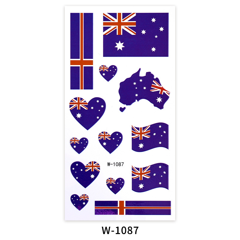 Cross-border 2022 Copa del Mundo tema tatuaje pegatinas impermeable Bandera Nacional niños dibujos animados tatuaje pegatinas tatuaje