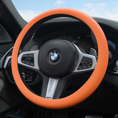 Car Steering Wheel Cover Ultra-Thin Steering wheel cover - orange-anti-slip-and-anti-sweatuniversal-for-cars-default-item