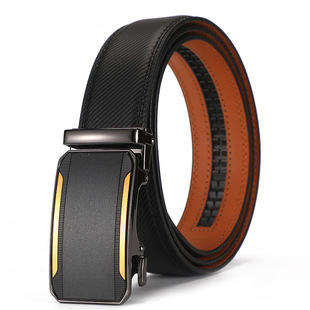 New men's belt, high-end leather automatic buckle cowhide belt, casual and versatile, trendy trouser belt for young and middle-aged people