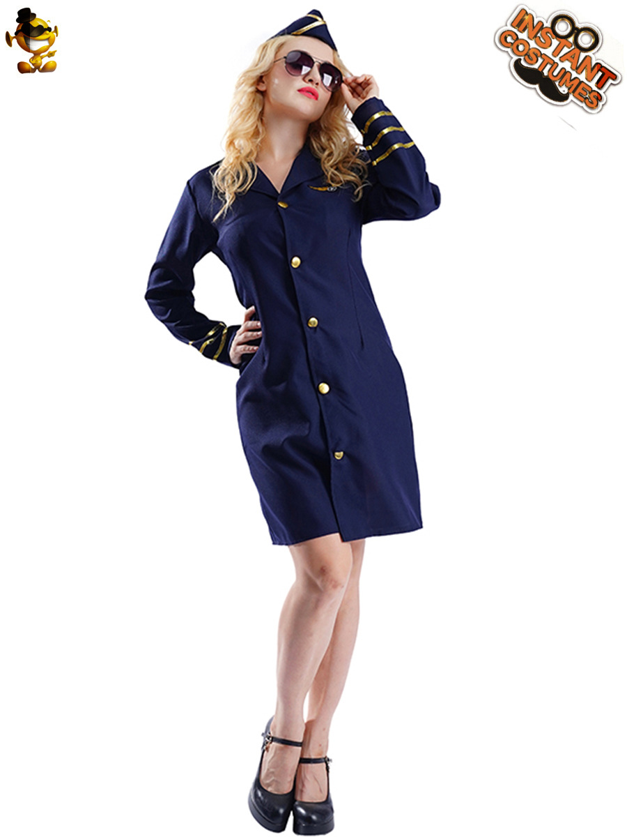 Mujer asistente de vuelo azafata desgaste de negocios desgaste de rol de etapa desgaste ropa Cosplay ropa de fiesta ropa